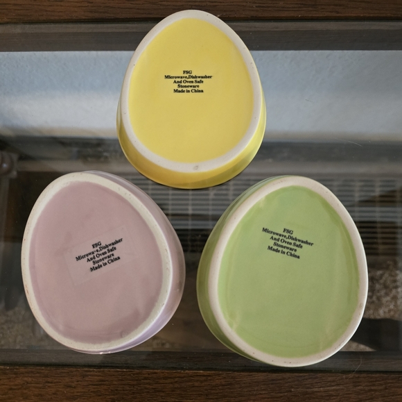 Easter egg candy dish set of 3 - Picture 7 of 9